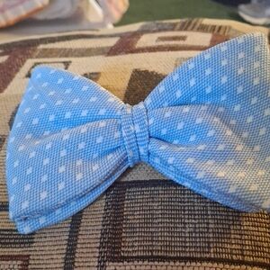 Ormond Men's Light Blue Polka Dot Bow Tie - Classic Formal Accessory Large